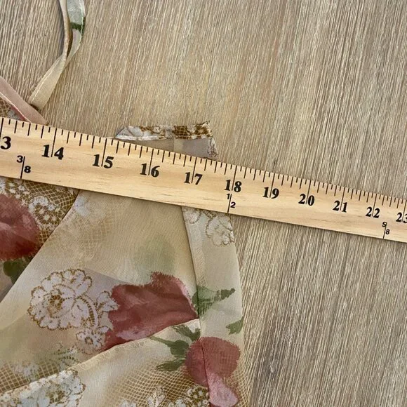 Avenue Body Babydoll Cami Women's Semi Sheer Lace Floral Multicolor Sz 18/20 - Picture 9 of 10